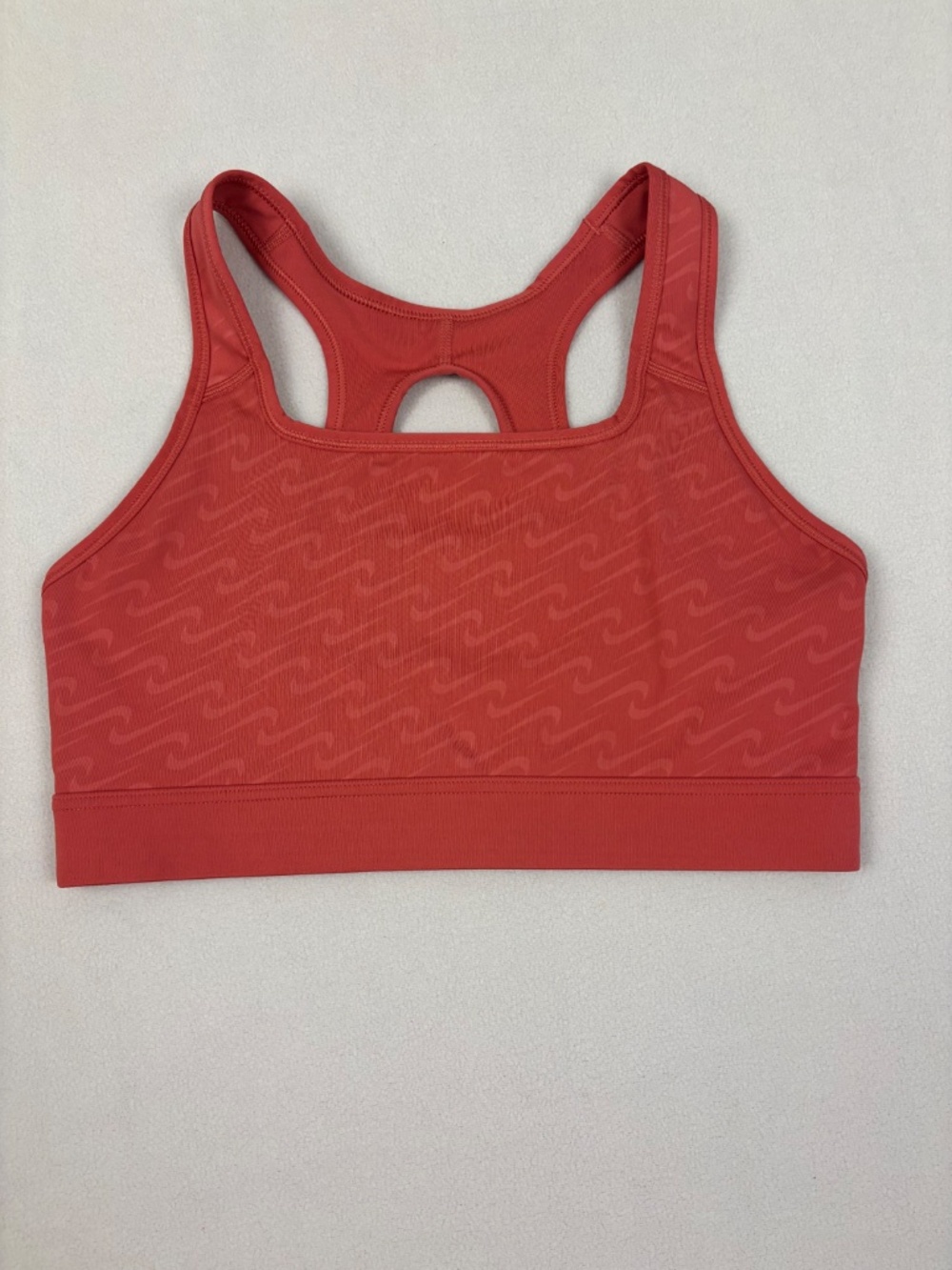 Dri-FIT Swoosh Print Racerback Sports Bra Red Size L Nike